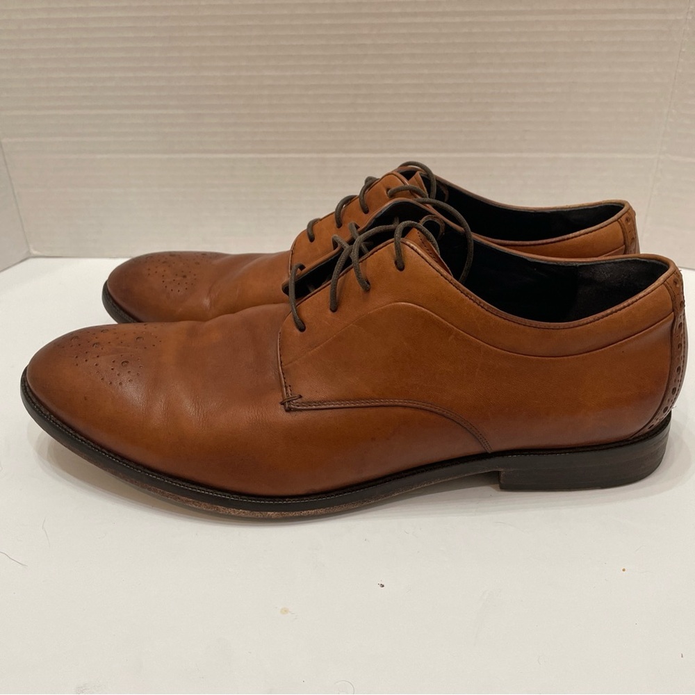 Cole Haan Harrison Oxford British Tan Brown Dress Shoes C30019 Size Mens 11.5 M - Picture 5 of 7